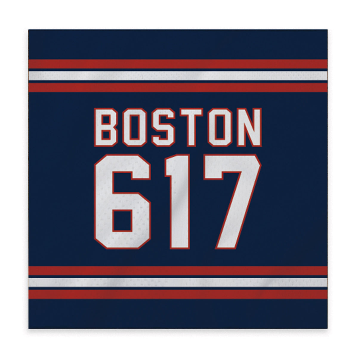 Boston 617 Blue Red Block Sign