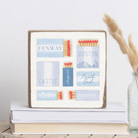Fenway Boston Match Box Square Block Sign