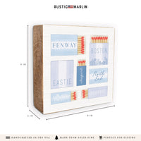 Boston Match Boxes Block Sign