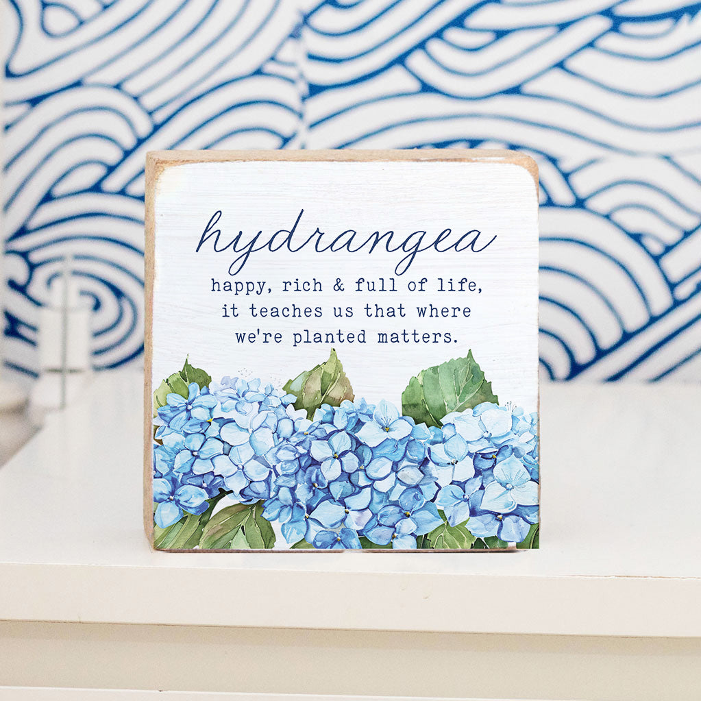 Hydrangea Definition Block Sign