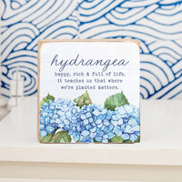 Hydrangea Definition Block Sign