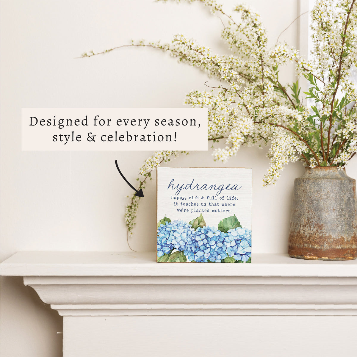 Hydrangea Definition Block Sign