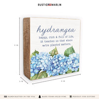 Hydrangea Definition Block Sign