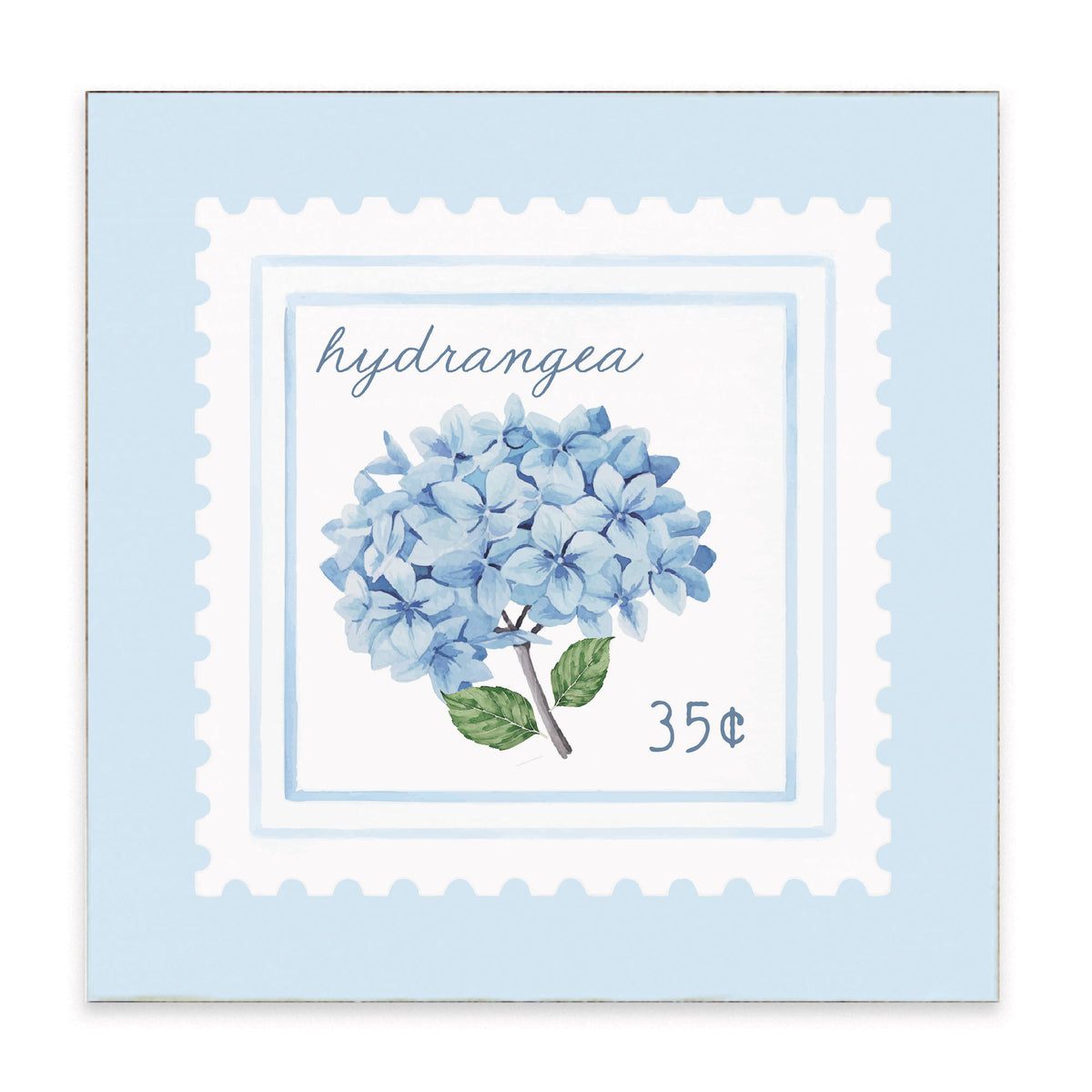 Hydrangea Stamp Block Sign