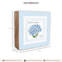 Hydrangea Stamp Block Sign