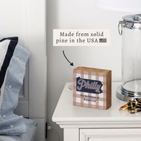 Philly Birthplace Of America Checkered Block Sign