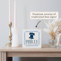 Philly Liberty Bell Birthplace Block Sign