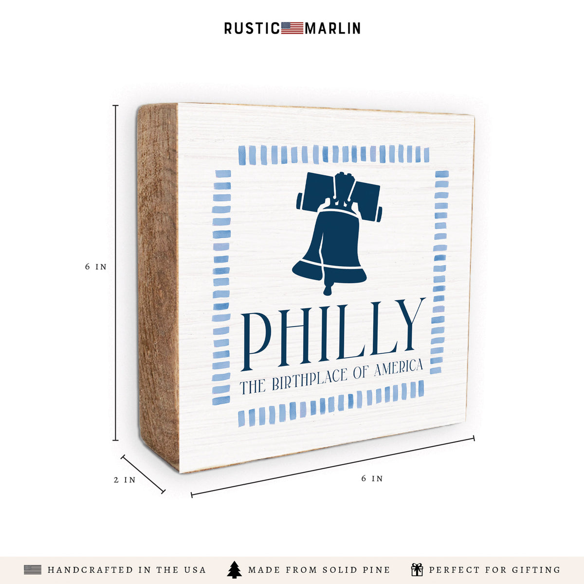 Philly Liberty Bell Birthplace Block Sign