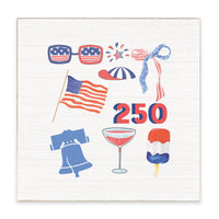 Philly America 250 Icons Block Sign