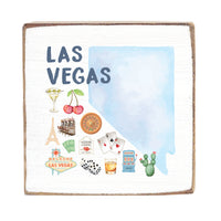 Las Vegas Nevada State Icons Block Sign