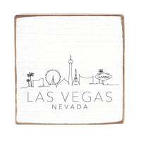 Las Vegas Skyline Sketch Block Sign