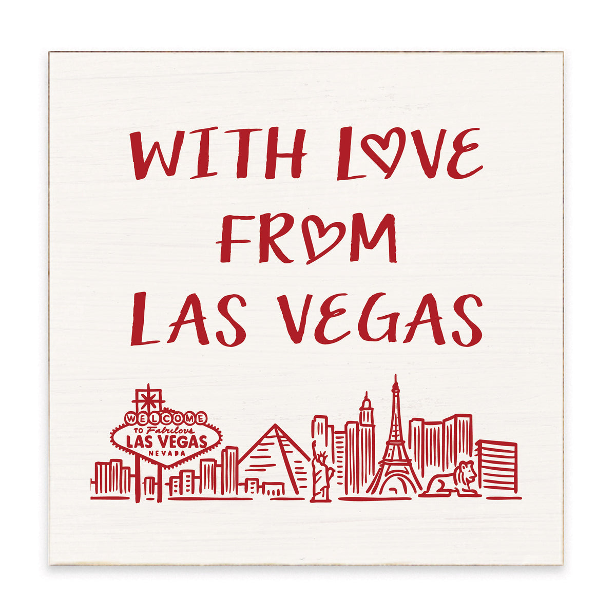 With Love From Las Vegas Block Sign