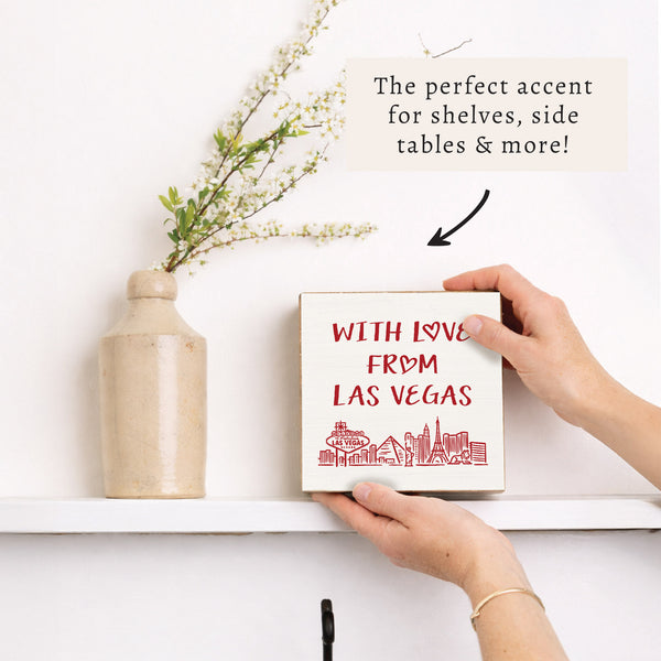 With Love From Las Vegas Block Sign