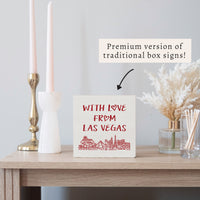 With Love From Las Vegas Block Sign