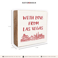 With Love From Las Vegas Block Sign