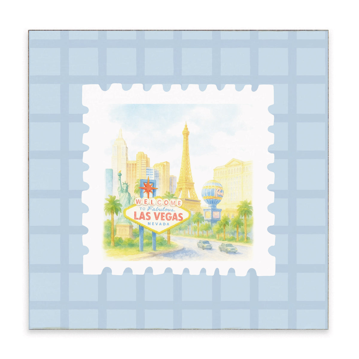 Las Vegas Stamp Block Sign