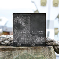 Las Vegas Charcoal City Grid Block Sign