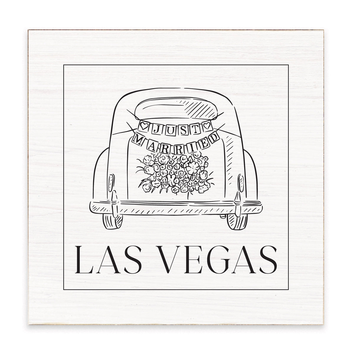Las Vegas Just Married Block Sign