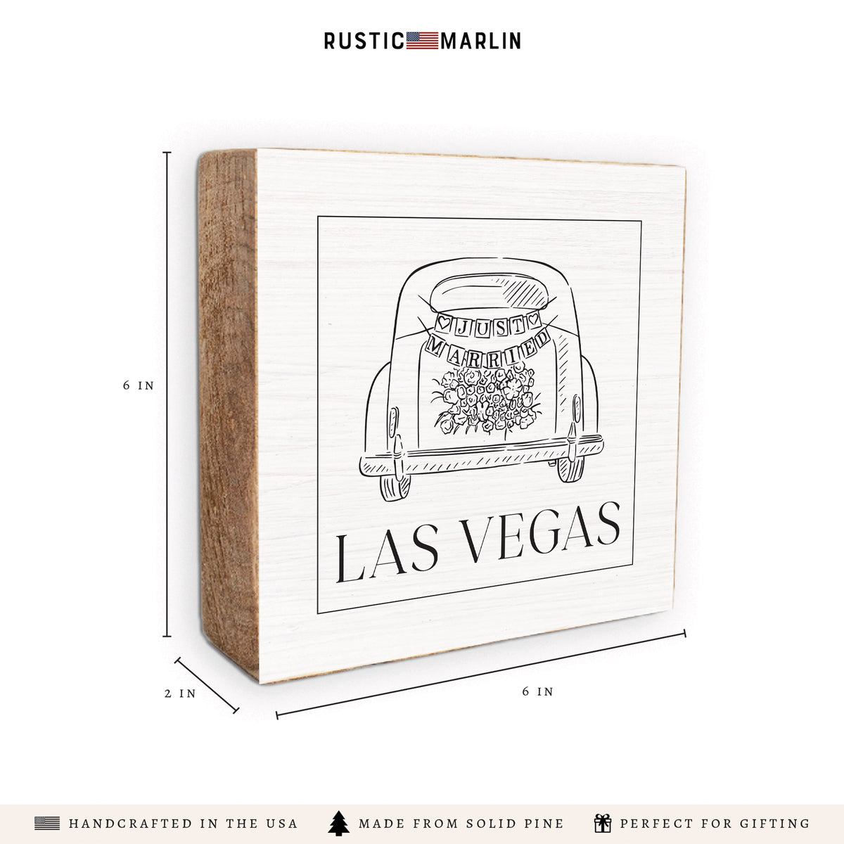 Las Vegas Just Married Block Sign