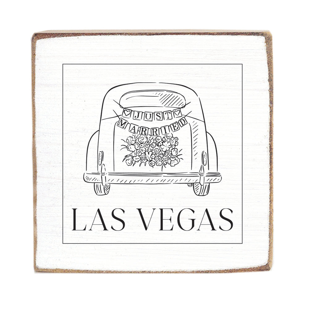 Just Married Las Vegas Block Sign