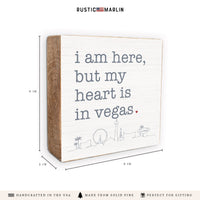 My Heart Is In Vegas Block Sign