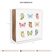 Butterflies Block Sign