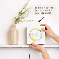 Hello Spring Wreath Block Sign