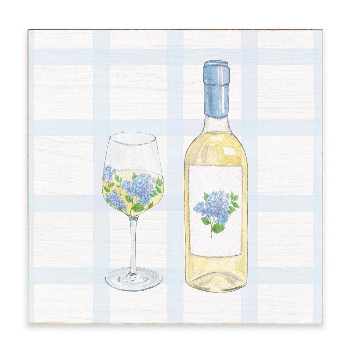Hydrangea Wine Block Sign