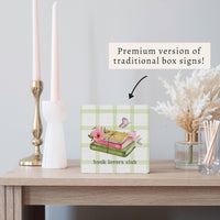 Book Lover Club Block Sign