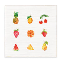 Fruit Icons Block Sign
