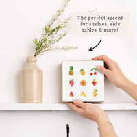 Fruit Icons Block Sign