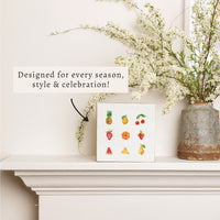 Fruit Icons Block Sign
