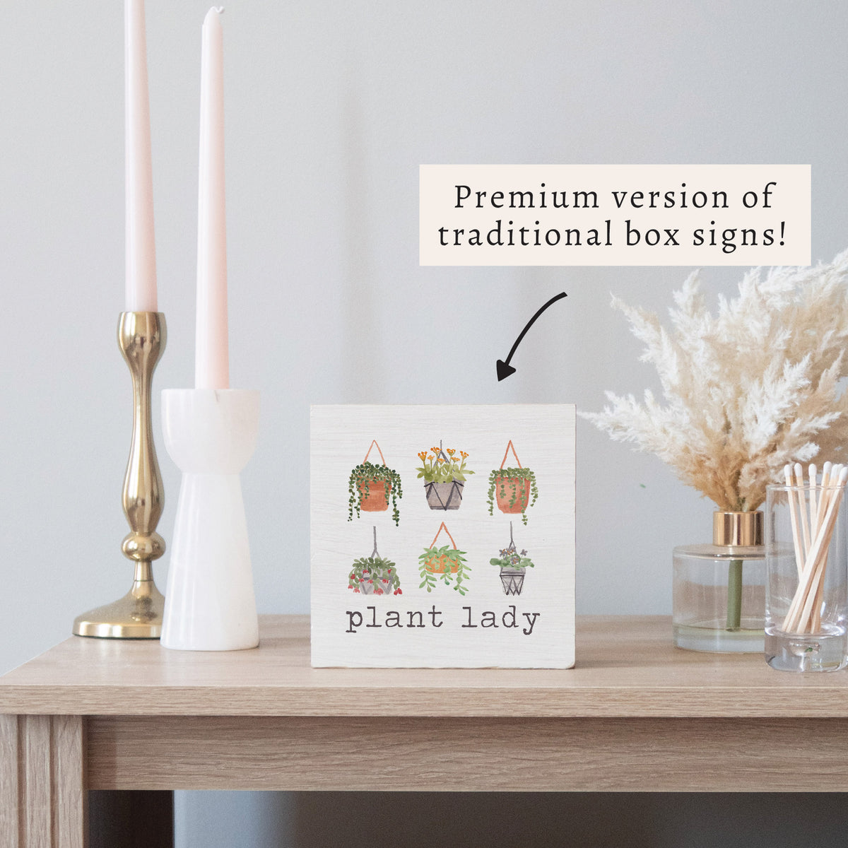 Plant Lady Block Sign