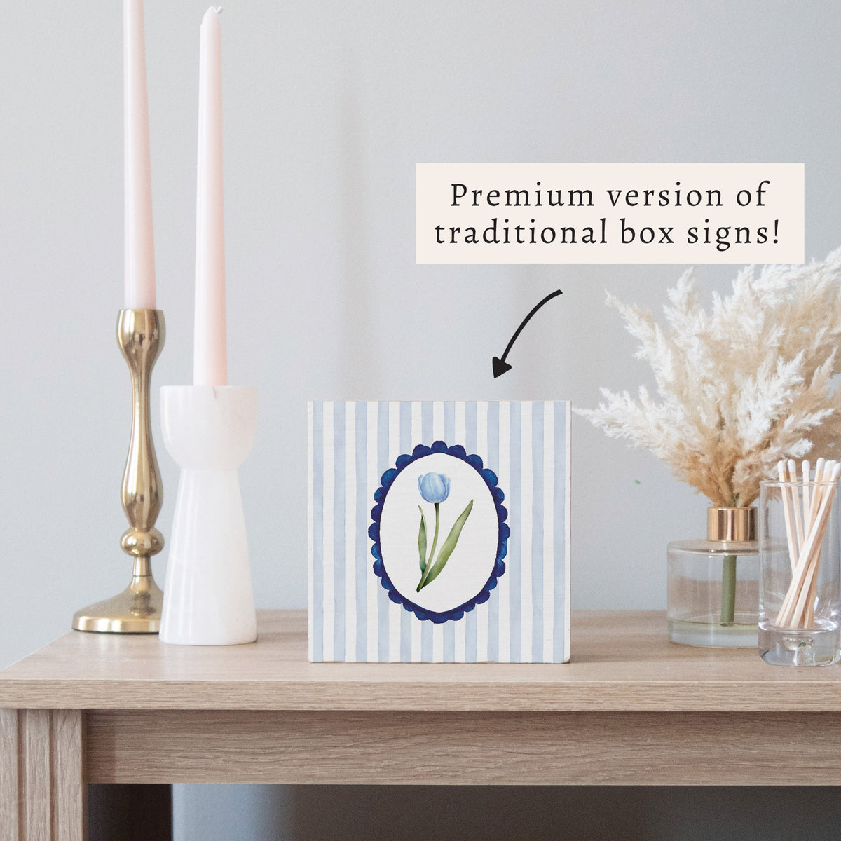 Tulip Framed Block Sign