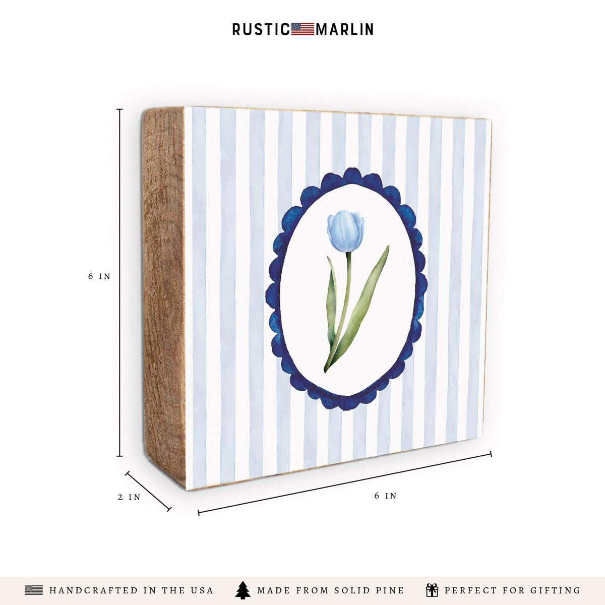 Tulip Framed Block Sign