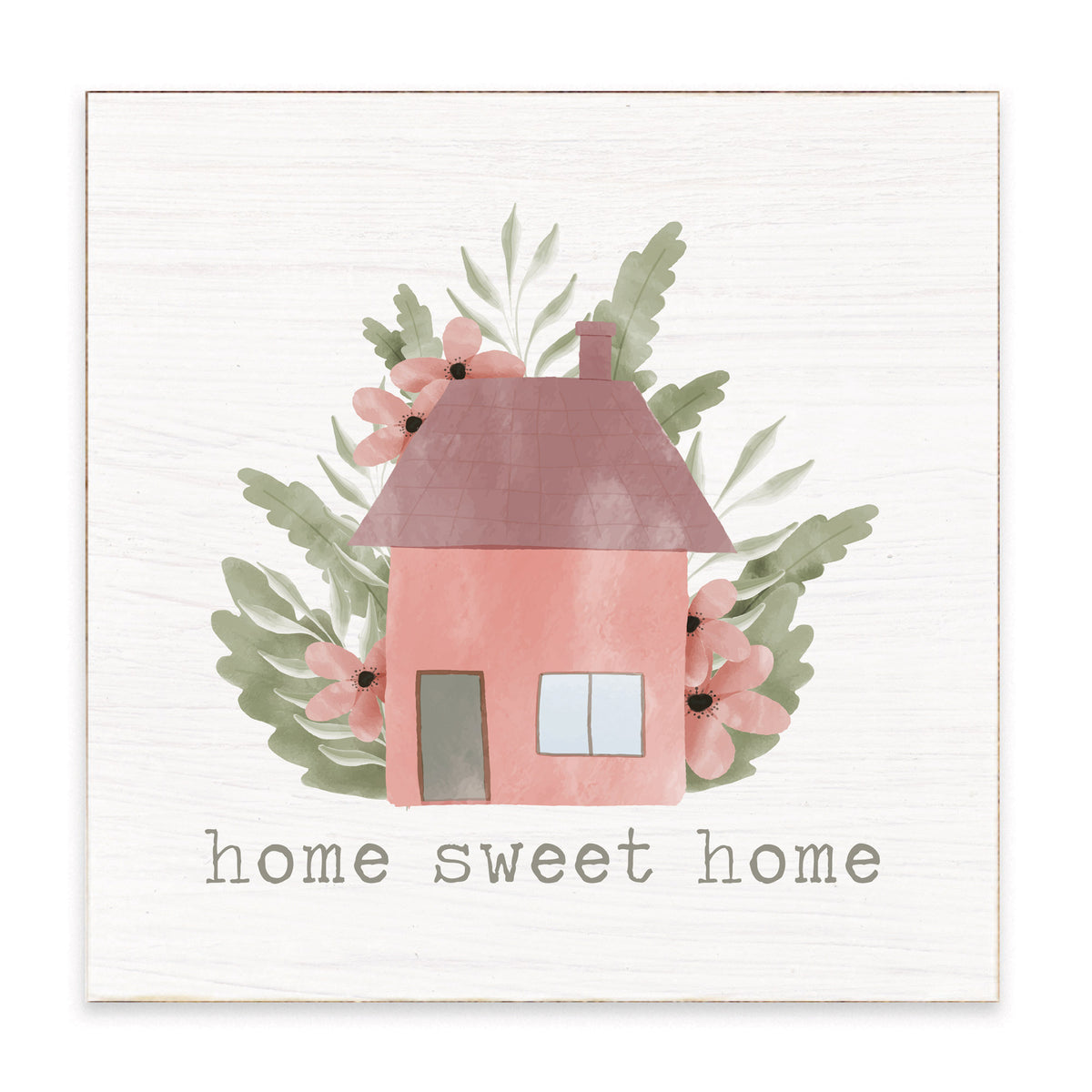 Blooming Home Sweet Home Block Sign