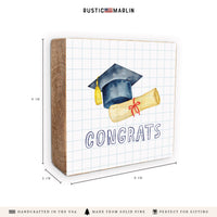 Congrats Grad Block Sign