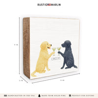 Dog Cheers Block Sign