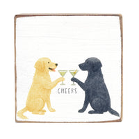 Dog Cheers Block Sign
