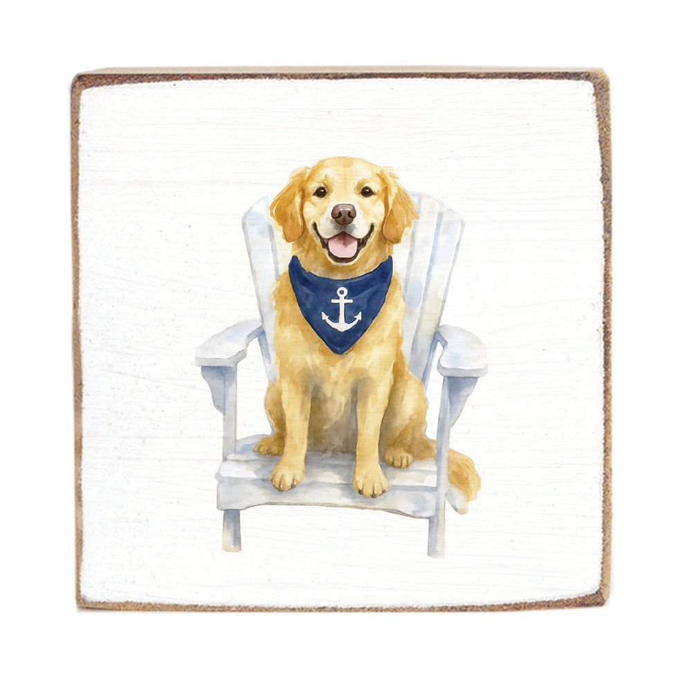 Coastal Dog Block Sign
