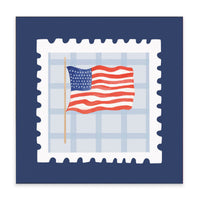 American Flag Stamp Block Sign