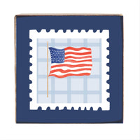 American Flag Stamp Block Sign