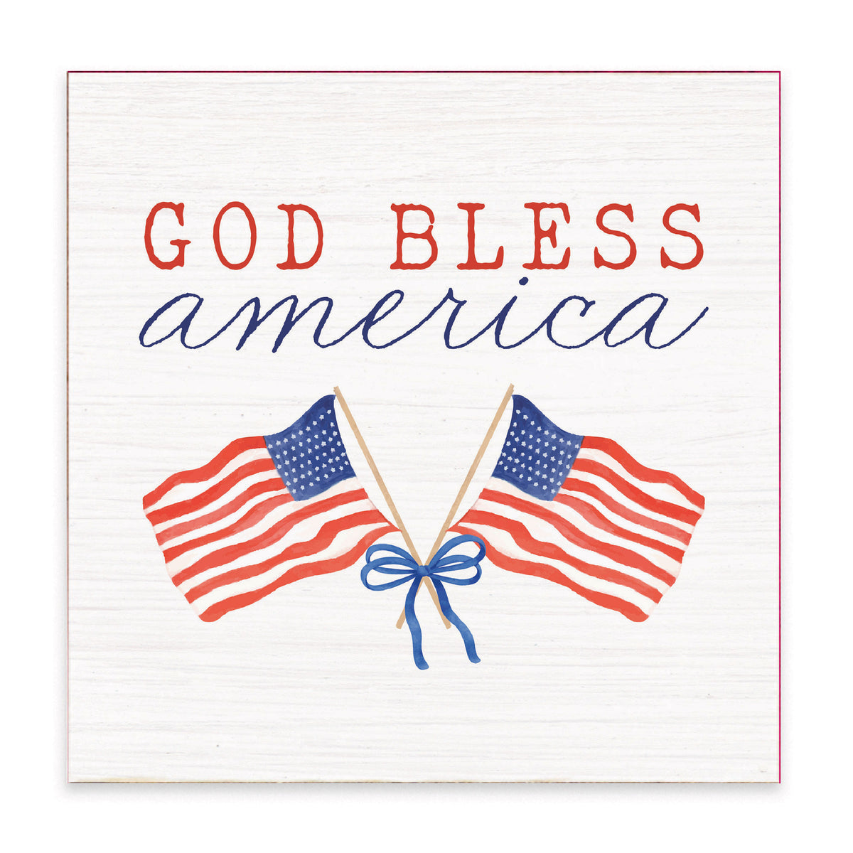 God Bless America Block Sign
