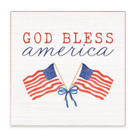 God Bless America Block Sign