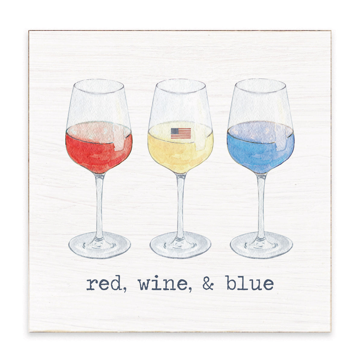 Red Wine And Blue Block Sign