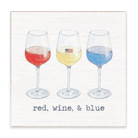 Red Wine And Blue Block Sign