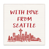 With Love From Seattle Block Sign