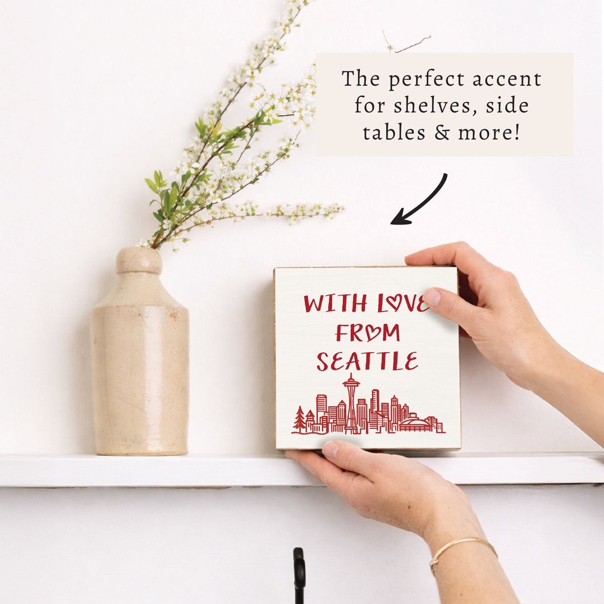 With Love From Seattle Block Sign