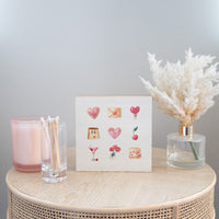 Valentine Icons Block Sign