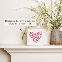 Pink Mosaic Heart Block Sign